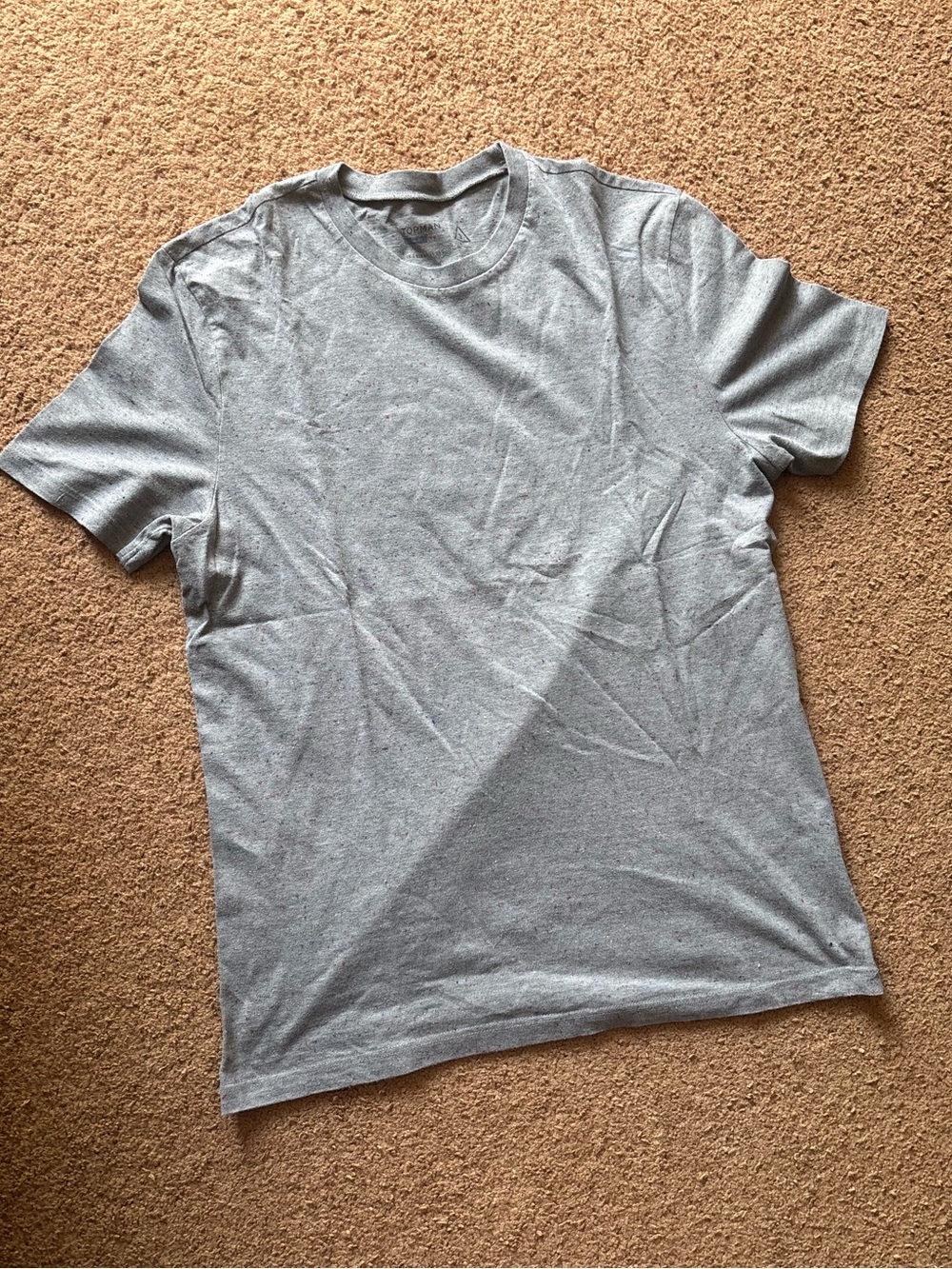 Topman Classic Crew Neck Heather Colour T‑Shirt - Gray